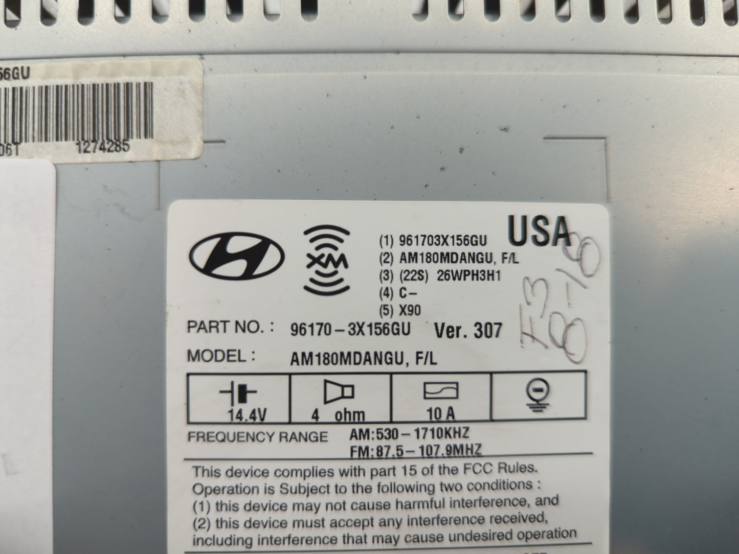 2014-2016 Hyundai Elantra Am Fm Cd Player Radio Receiver - Oemusedautoparts1.com