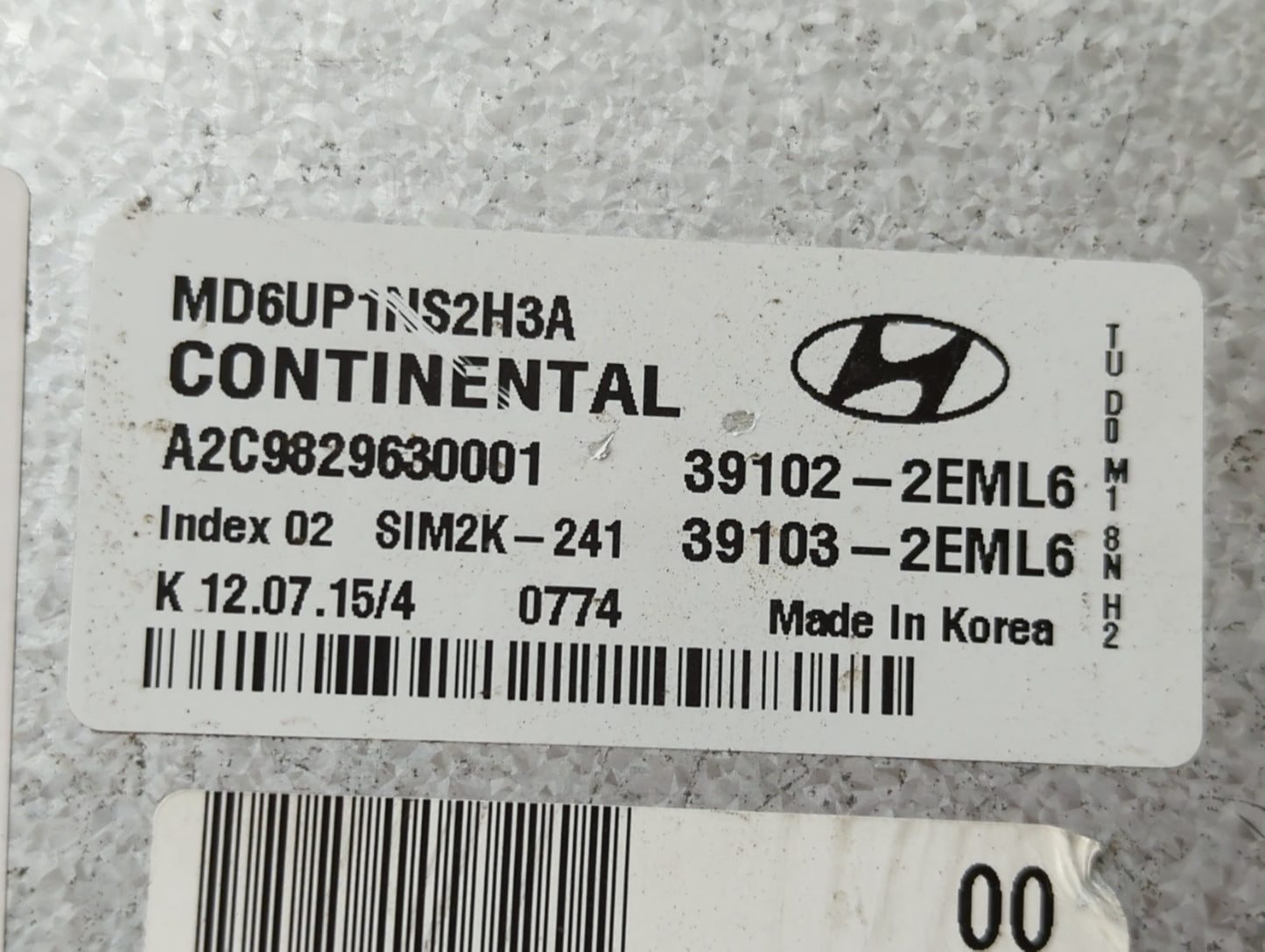 2014-2016 Hyundai Elantra PCM Engine Control Computer ECU ECM PCU OEM P/N:A2C53343556 821704B Fits Fits 2014 2015 2016 OEM U