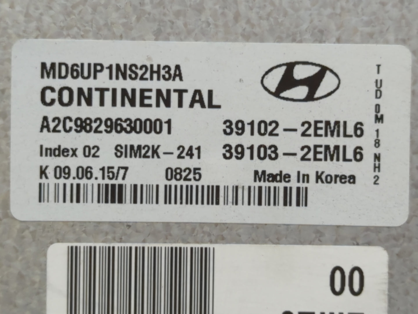 2014-2016 Hyundai Elantra PCM Engine Control Computer ECU ECM PCU OEM P/N:39102-2EML6 Fits Fits 2014 2015 2016 OEM Used Auto