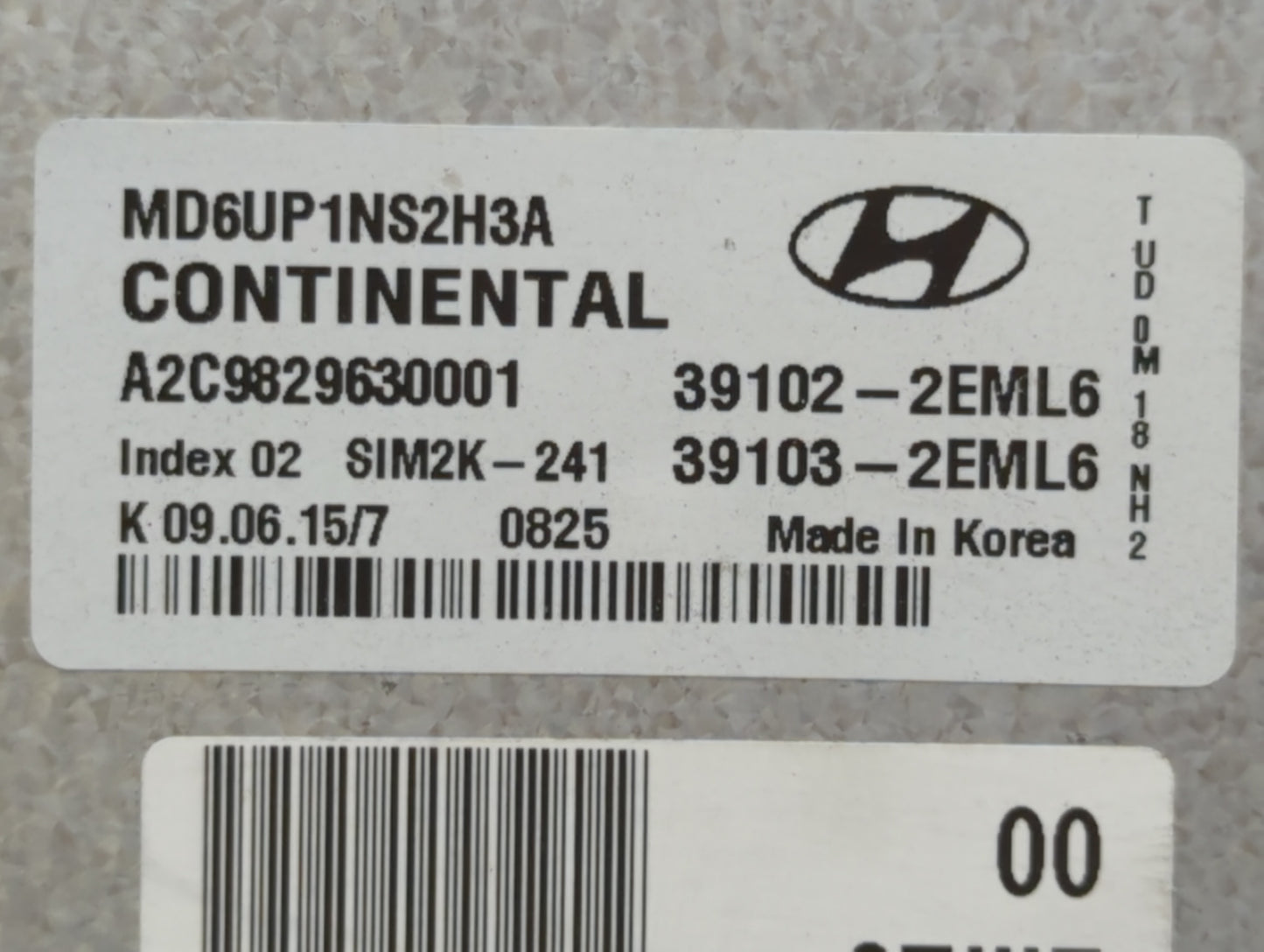 2014-2016 Hyundai Elantra PCM Engine Control Computer ECU ECM PCU OEM P/N:39102-2EML6 Fits Fits 2014 2015 2016 OEM Used Auto
