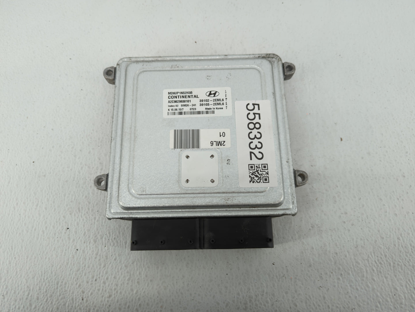 2014-2016 Hyundai Elantra PCM Engine Control Computer ECU ECM PCU OEM P/N:39102-2EML6 Fits Fits 2014 2015 2016 OEM Used Auto