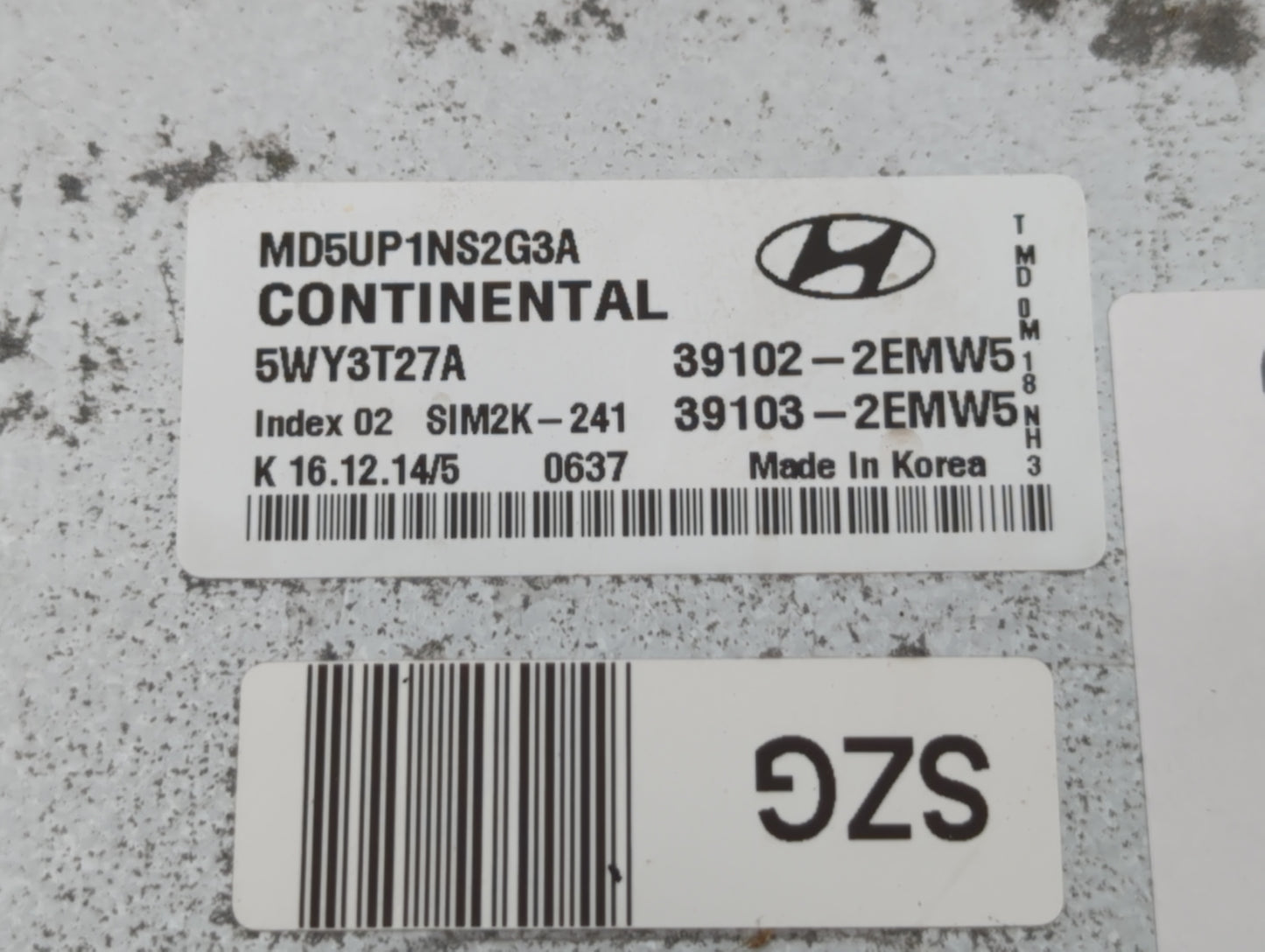 2014-2016 Hyundai Elantra PCM Engine Control Computer ECU ECM PCU OEM P/N:39102-2EMW5 39102-2EMB6 Fits Fits 2014 2015 2016 O