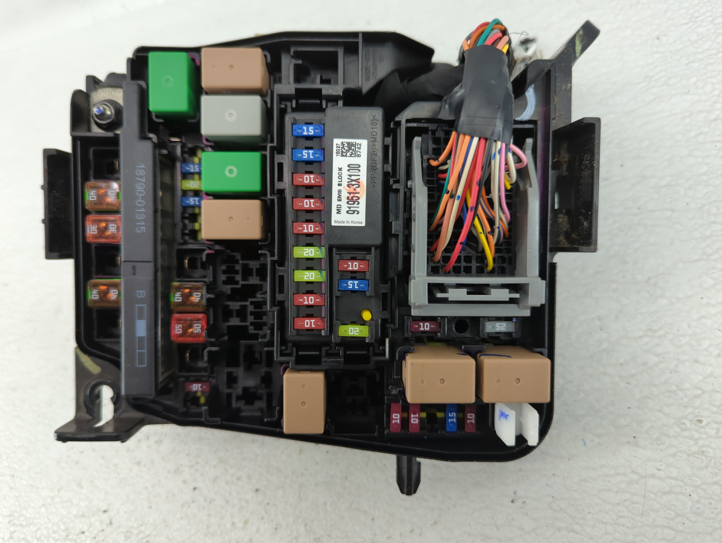 2014-2016 Hyundai Elantra Fusebox Fuse Box Panel Relay Module P/N:91951-3X100 Fits Fits 2014 2015 2016 OEM Used Auto Parts -