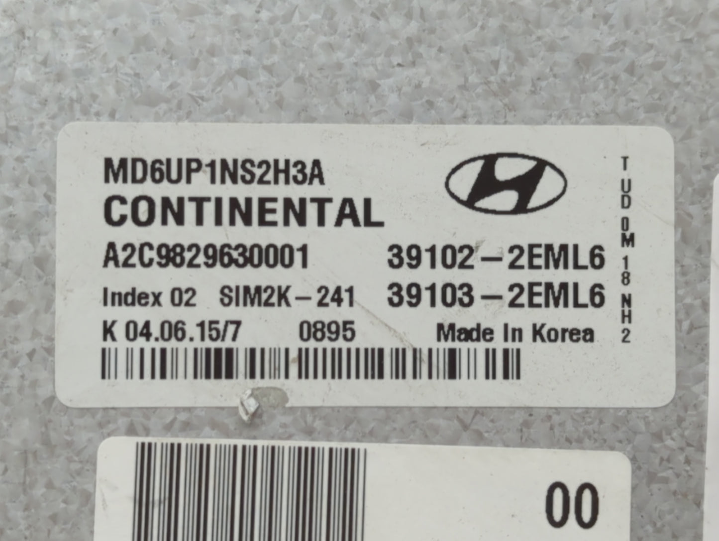 2014-2016 Hyundai Elantra PCM Engine Control Computer ECU ECM PCU OEM P/N:39103-2EML6 39102-2EML6 Fits Fits 2014 2015 2016 O