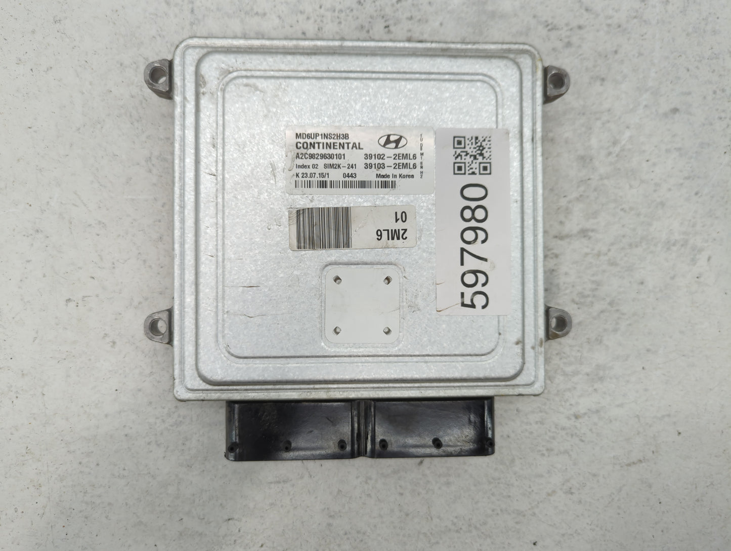 2014-2016 Hyundai Elantra PCM Engine Control Computer ECU ECM PCU OEM P/N:39103-2EML6 39102-2EML6 Fits Fits 2014 2015 2016 O