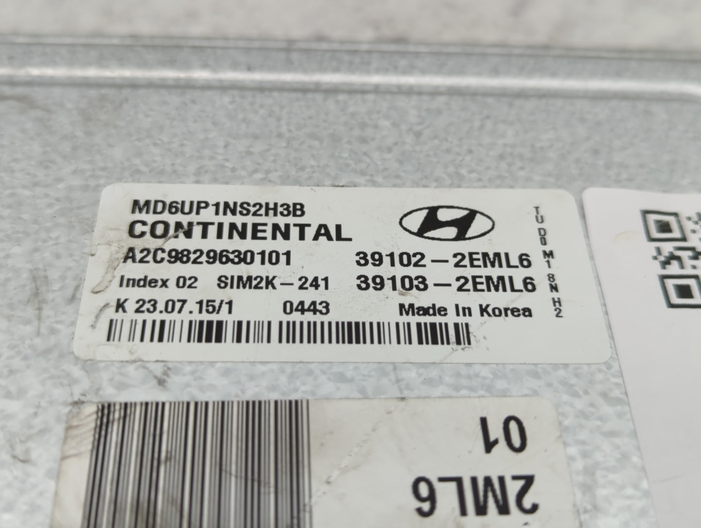 2014-2016 Hyundai Elantra PCM Engine Control Computer ECU ECM PCU OEM P/N:39103-2EML6 39102-2EML6 Fits Fits 2014 2015 2016 O