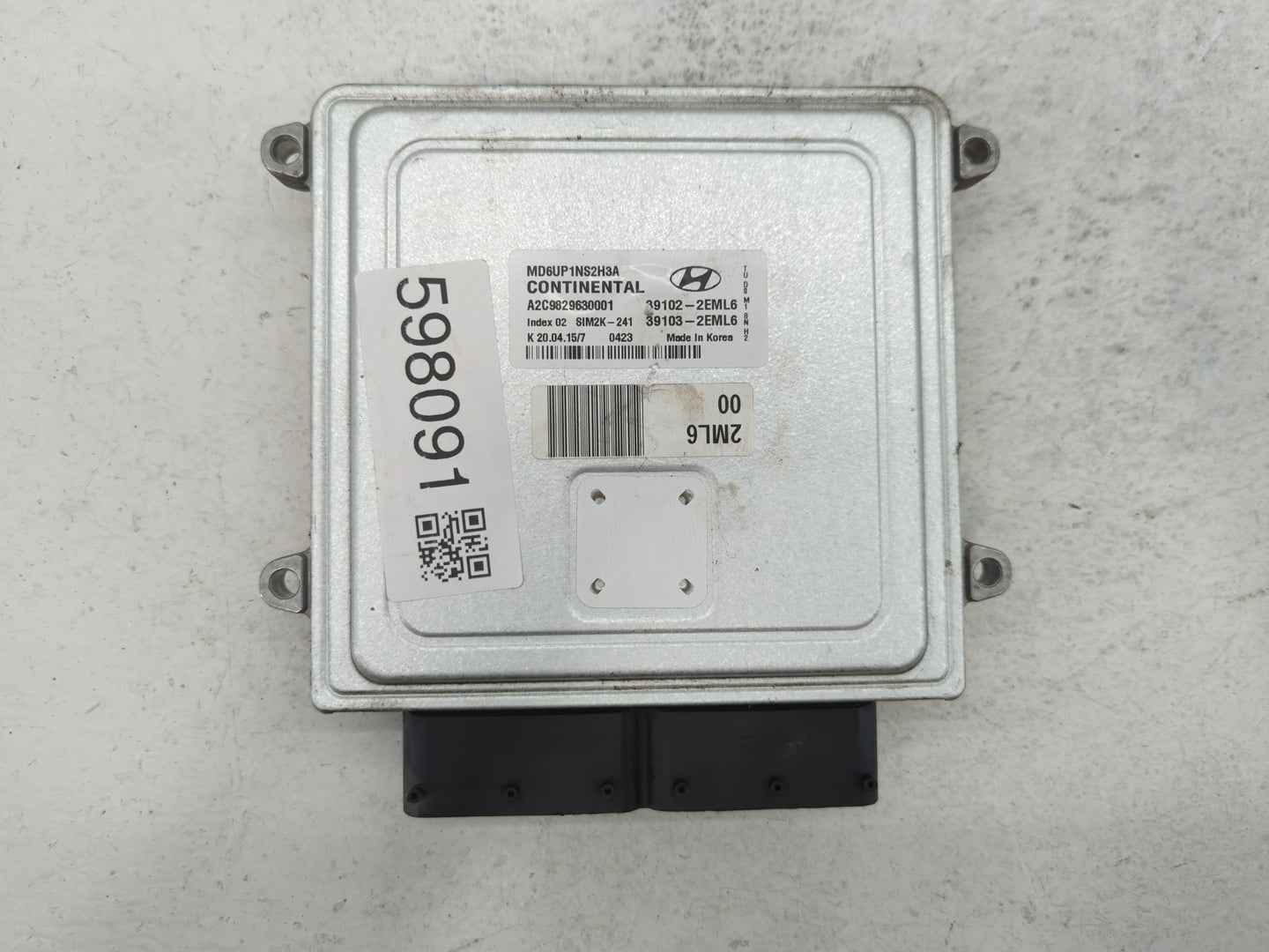 2014-2016 Hyundai Elantra PCM Engine Control Computer ECU ECM PCU OEM P/N:39102-2EML6 Fits Fits 2014 2015 2016 OEM Used Auto