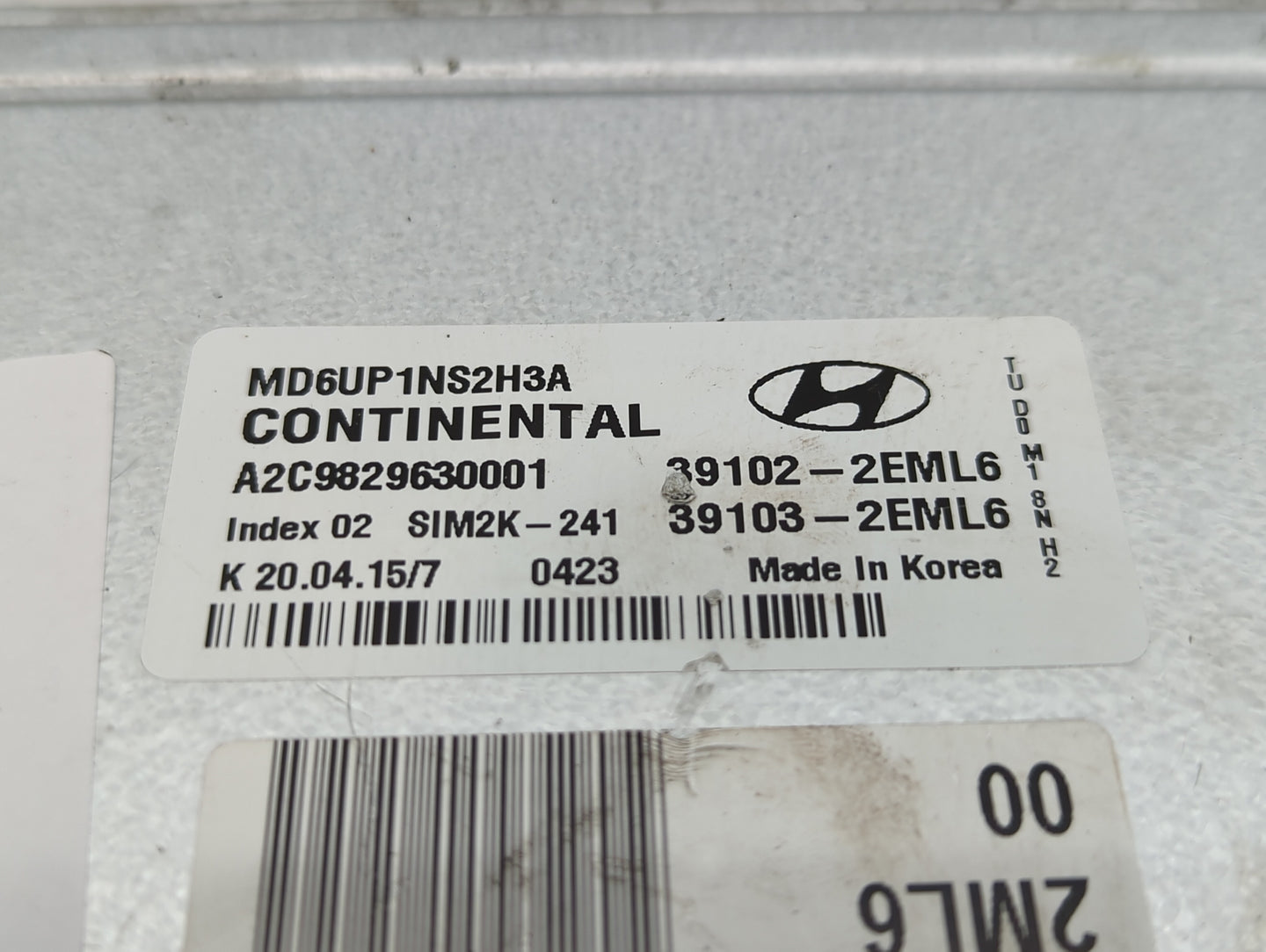2014-2016 Hyundai Elantra PCM Engine Control Computer ECU ECM PCU OEM P/N:39102-2EML6 Fits Fits 2014 2015 2016 OEM Used Auto