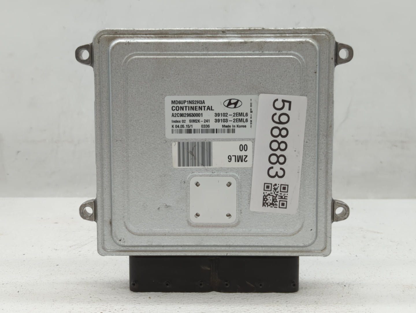 2014-2016 Hyundai Elantra PCM Engine Control Computer ECU ECM PCU OEM P/N:39102-2EML6 Fits Fits 2014 2015 2016 OEM Used Auto