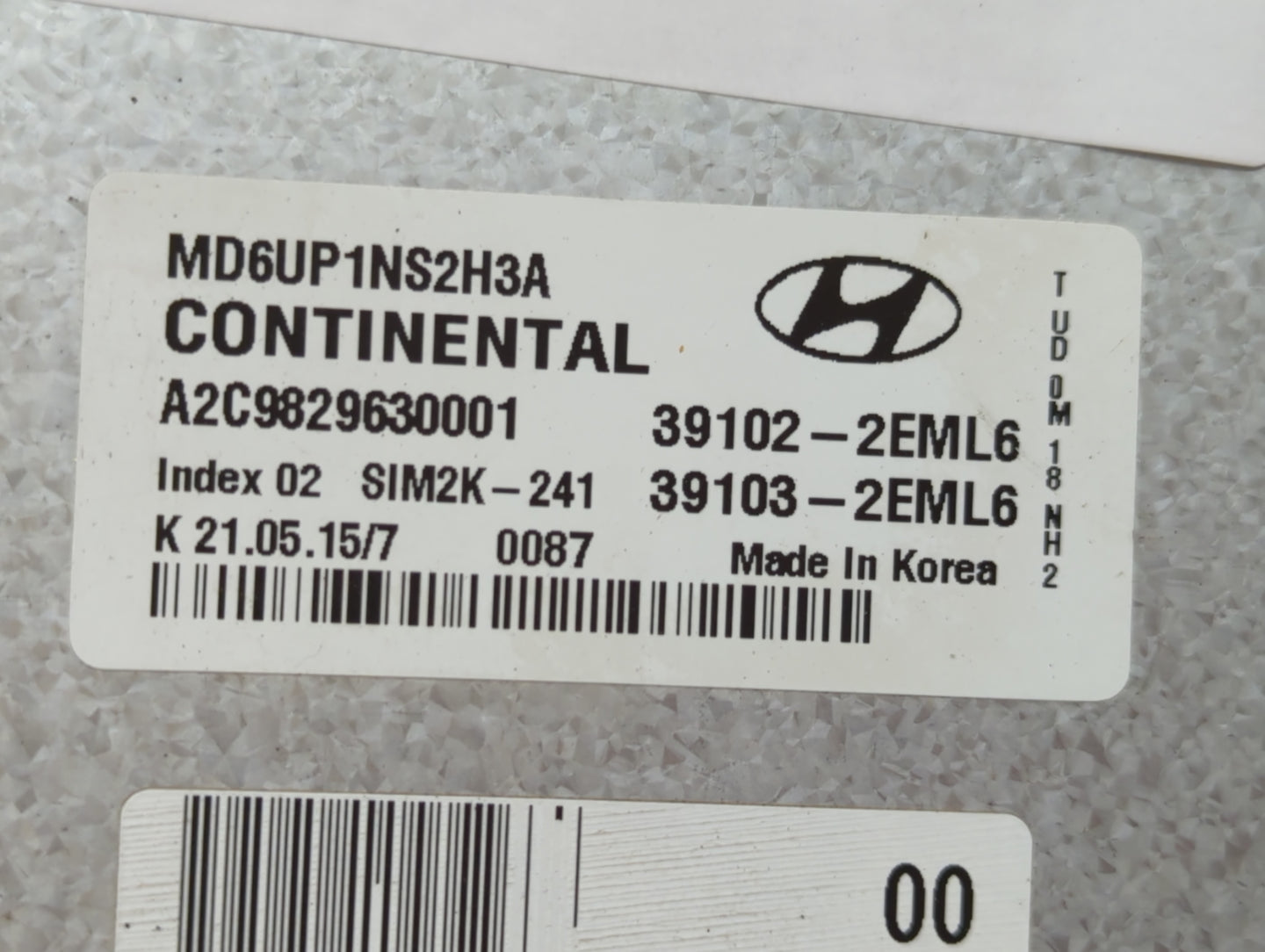 2014-2016 Hyundai Elantra PCM Engine Control Computer ECU ECM PCU OEM P/N:39103-2EML6 39102-2EML6 Fits Fits 2014 2015 2016 O