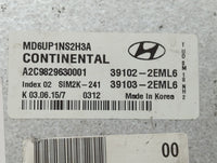 2014-2016 Hyundai Elantra PCM Engine Control Computer ECU ECM PCU OEM P/N:39102-2EML6 Fits Fits 2014 2015 2016 OEM Used Auto