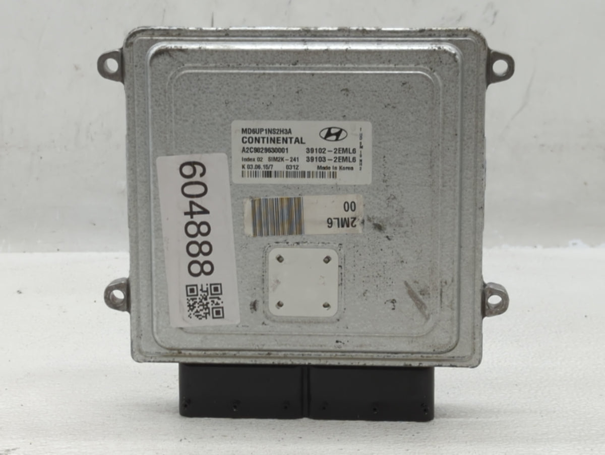 2014-2016 Hyundai Elantra PCM Engine Control Computer ECU ECM PCU OEM P/N:39102-2EML6 Fits 2014 2015 2016 OEM Used Auto Part