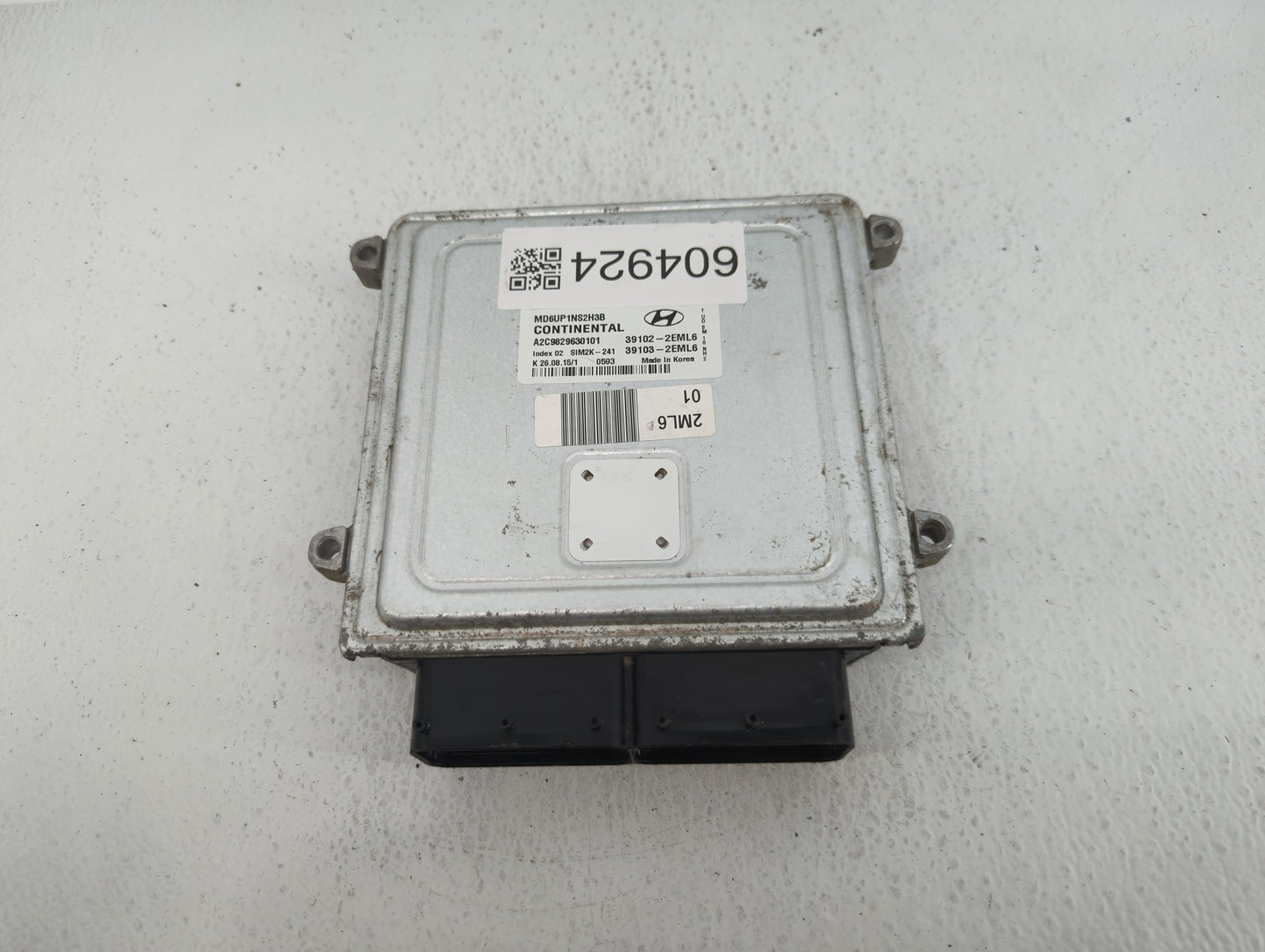 2014-2016 Hyundai Elantra PCM Engine Control Computer ECU ECM PCU OEM P/N:39102-EML6 Fits Fits 2014 2015 2016 OEM Used Auto 