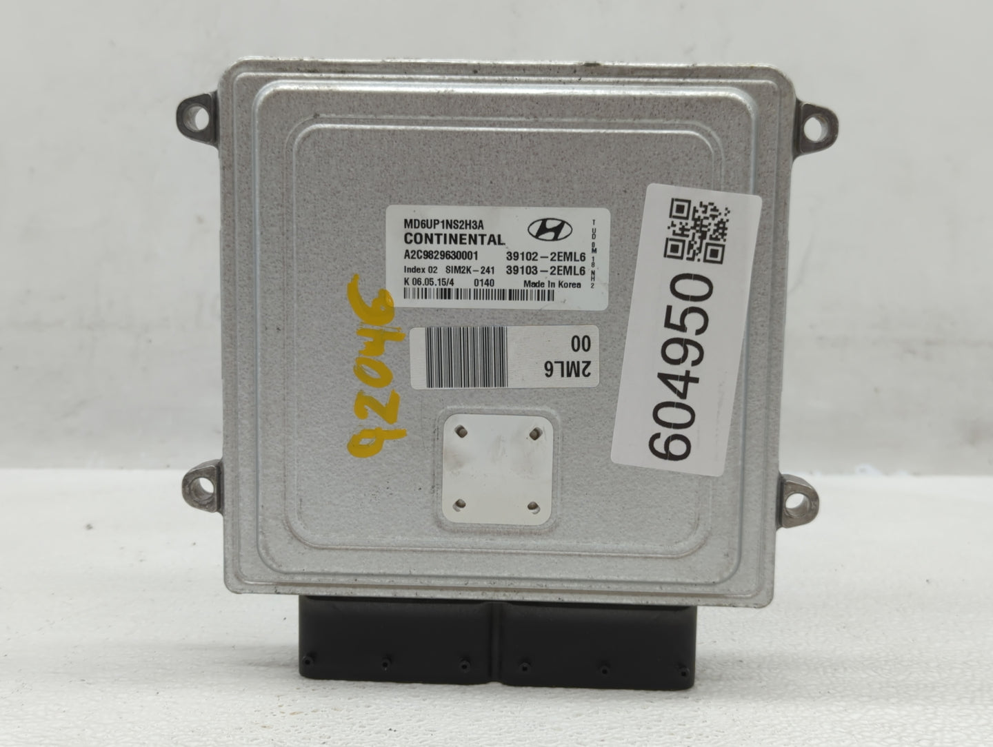 2014-2016 Hyundai Elantra PCM Engine Control Computer ECU ECM PCU OEM P/N:39102-2EML6 Fits Fits 2014 2015 2016 OEM Used Auto