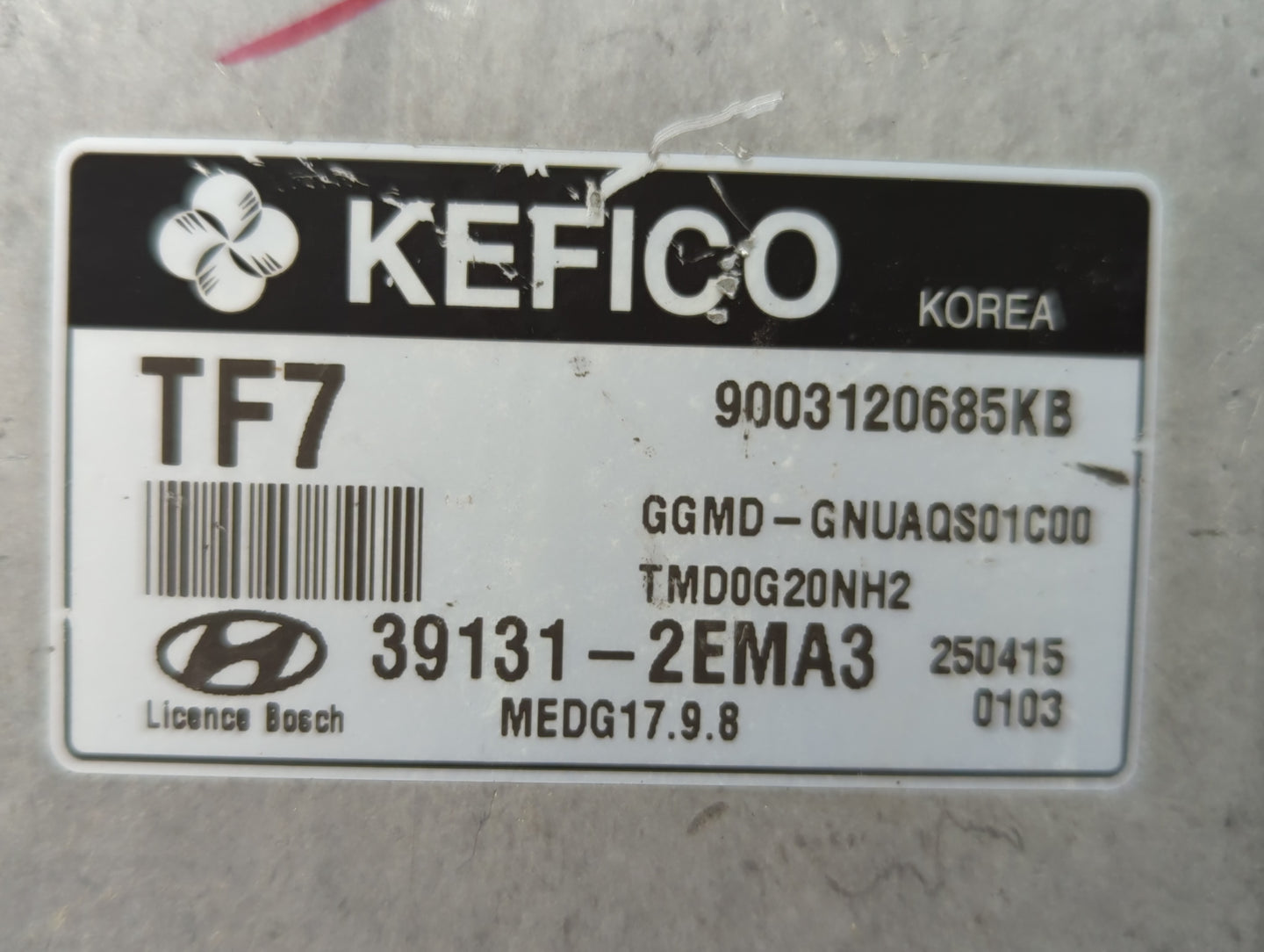 2014-2016 Hyundai Elantra PCM Engine Control Computer ECU ECM PCU OEM P/N:39131-2EMA3 Fits Fits 2014 2015 2016 OEM Used Auto