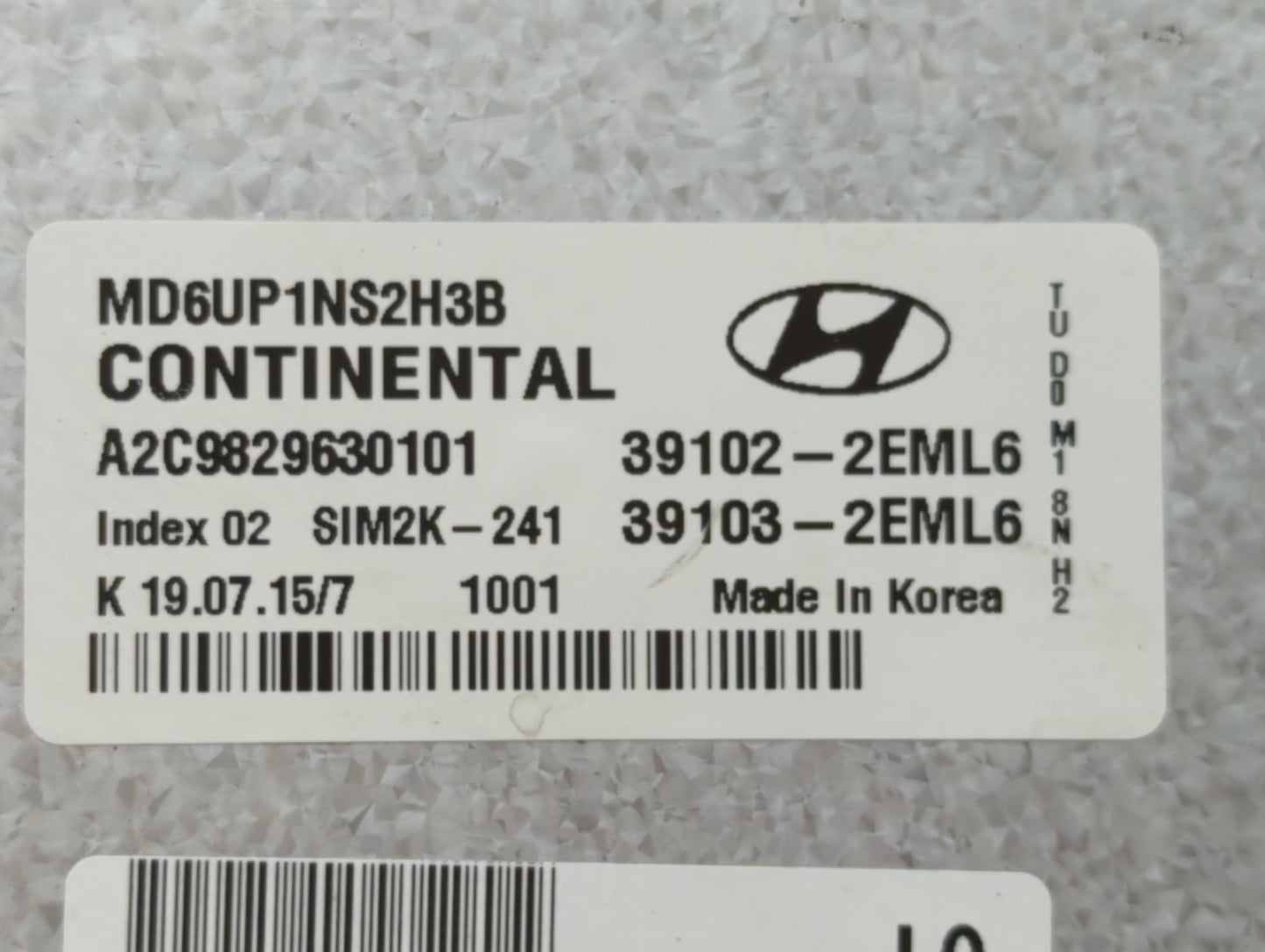2014-2016 Hyundai Elantra PCM Engine Control Computer ECU ECM PCU OEM P/N:39102-2EML6 Fits Fits 2014 2015 2016 OEM Used Auto