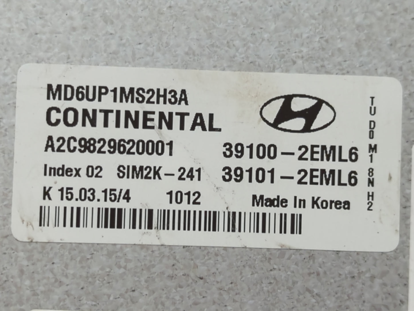 2014-2016 Hyundai Elantra PCM Engine Control Computer ECU ECM PCU OEM P/N:39100-2EML6 Fits Fits 2014 2015 2016 OEM Used Auto