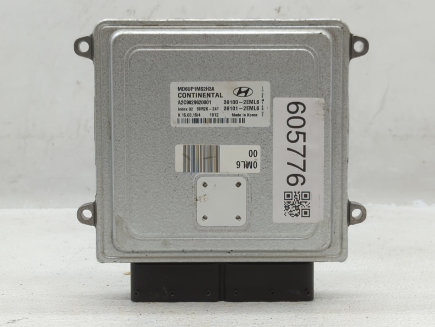 2014-2016 Hyundai Elantra PCM Engine Control Computer ECU ECM PCU OEM P/N:39100-2EML6 Fits Fits 2014 2015 2016 OEM Used Auto