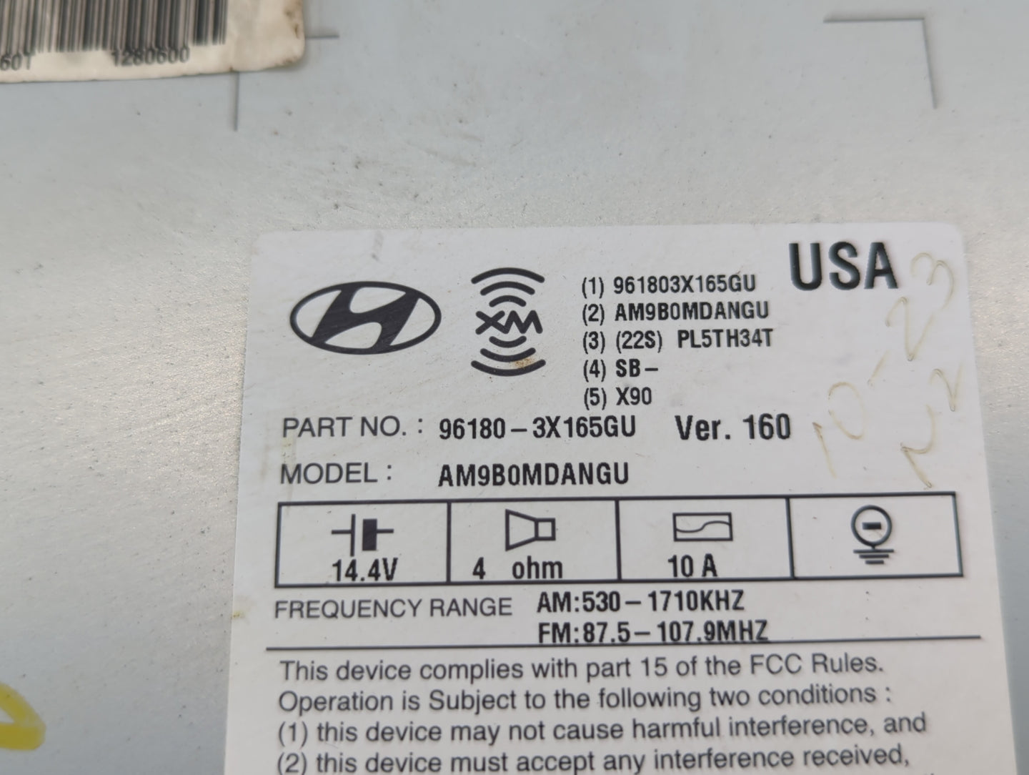 2014-2016 Hyundai Elantra Am Fm Cd Player Radio Receiver - Oemusedautoparts1.com
