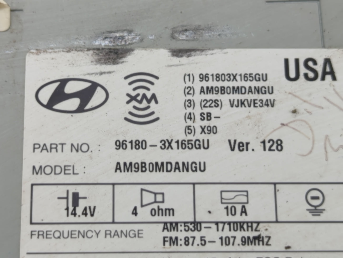 2014-2016 Hyundai Elantra Am Fm Cd Player Radio Receiver - Oemusedautoparts1.com