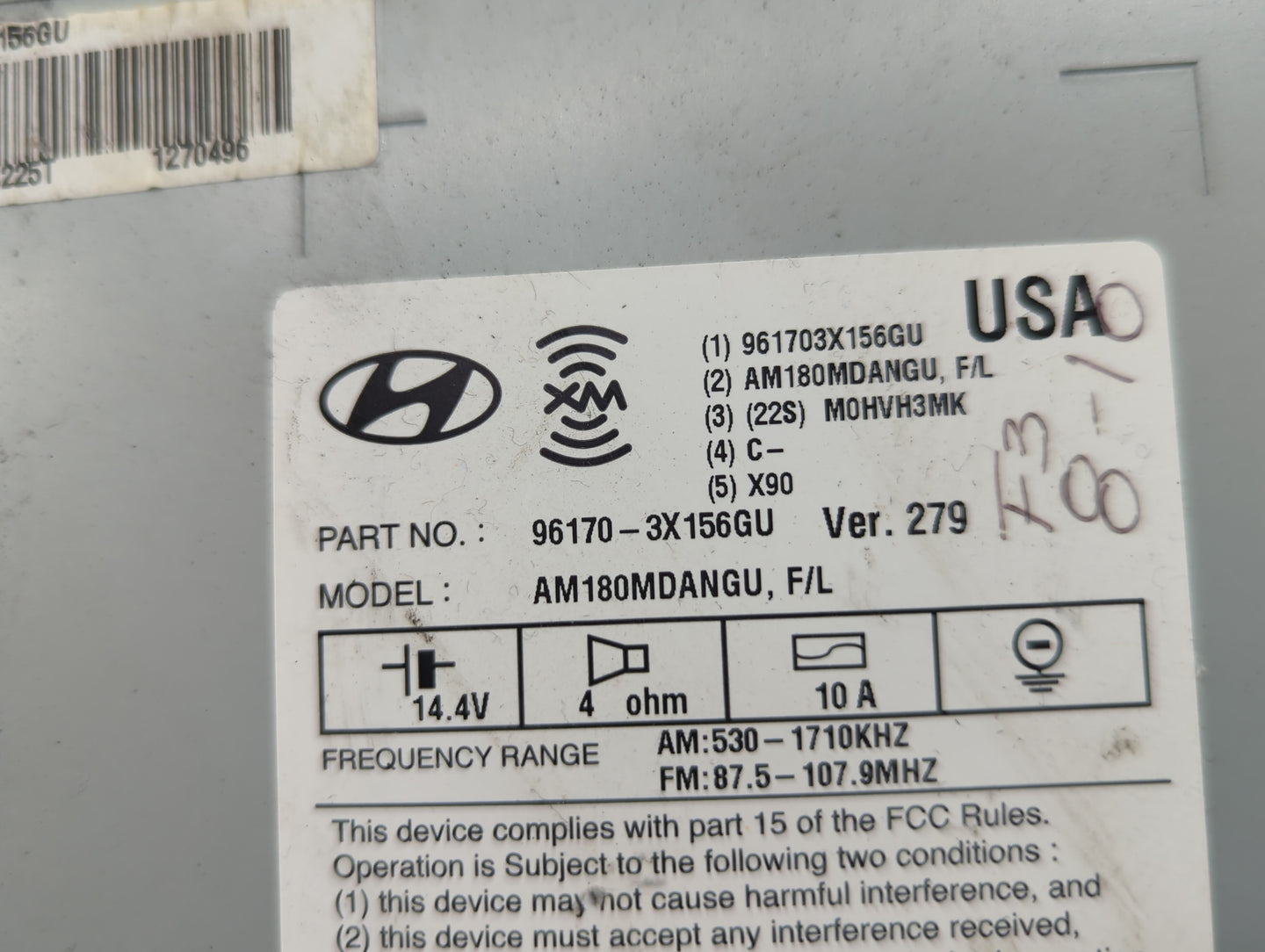 2014-2016 Hyundai Elantra Am Fm Cd Player Radio Receiver - Oemusedautoparts1.com