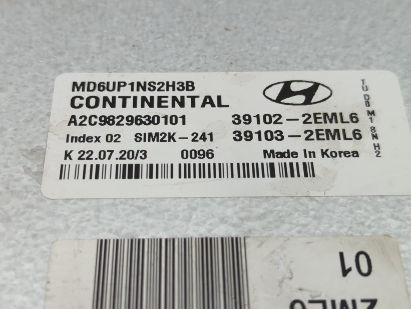2014-2016 Hyundai Elantra PCM Engine Control Computer ECU ECM PCU OEM P/N:39103-2EML6 39102-2EML6 Fits Fits 2014 2015 2016 O