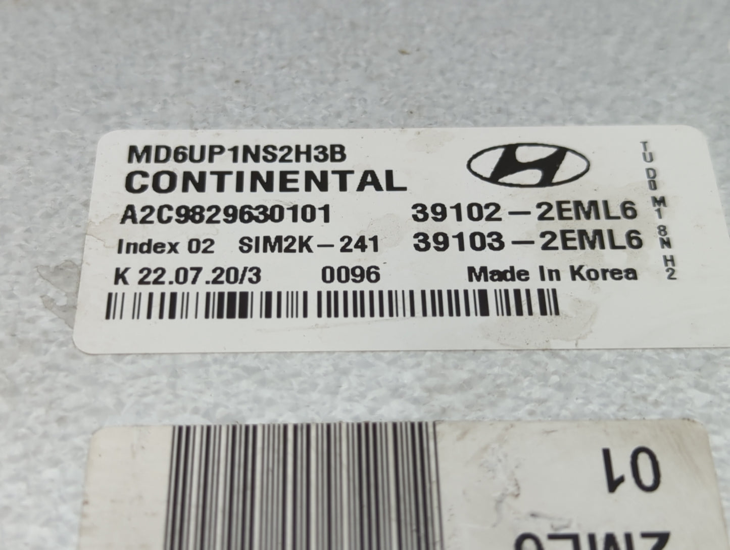 2014-2016 Hyundai Elantra PCM Engine Control Computer ECU ECM PCU OEM P/N:39103-2EML6 39102-2EML6 Fits Fits 2014 2015 2016 O