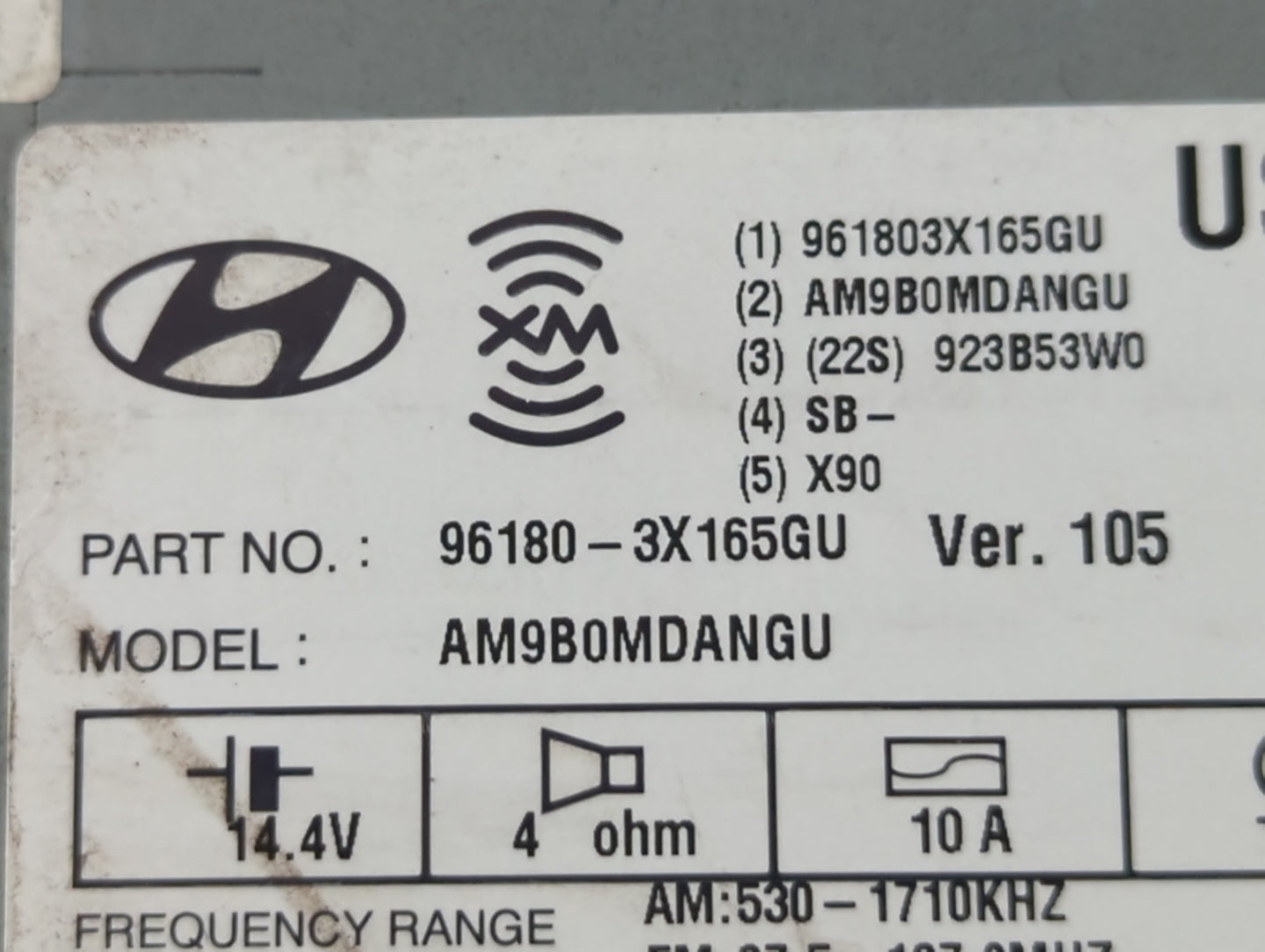 2014-2016 Hyundai Elantra Am Fm Cd Player Radio Receiver - Oemusedautoparts1.com