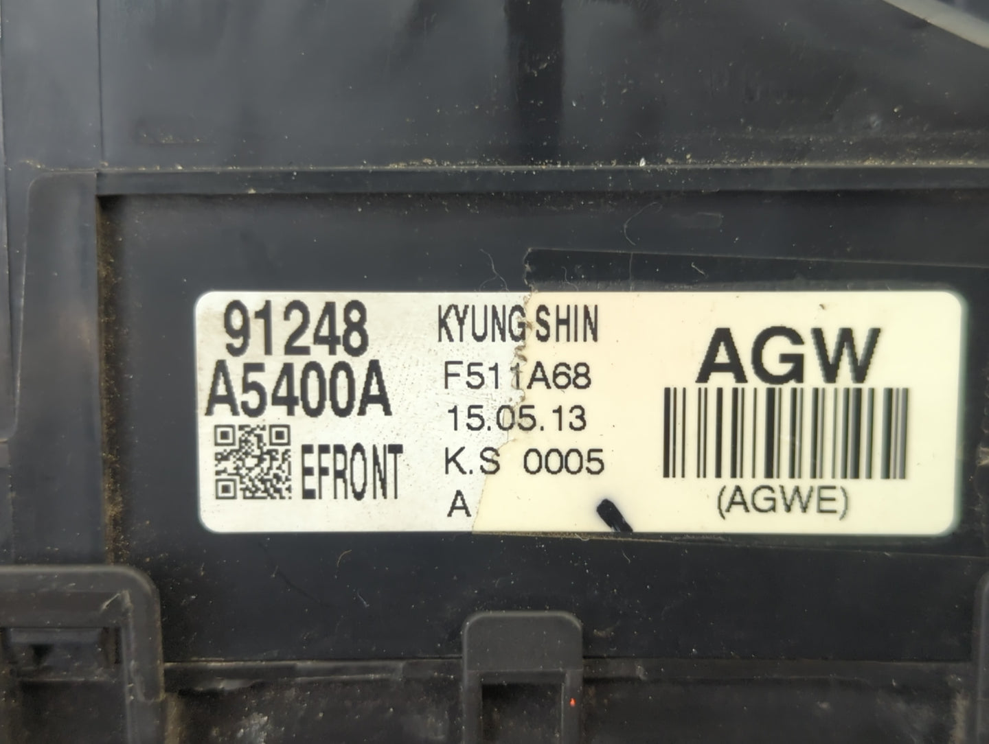 2016-2017 Hyundai Elantra Fusebox Fuse Box Panel Relay Module P/N:91248 A5400A Fits Fits 2016 2017 OEM Used Auto Parts - Oem