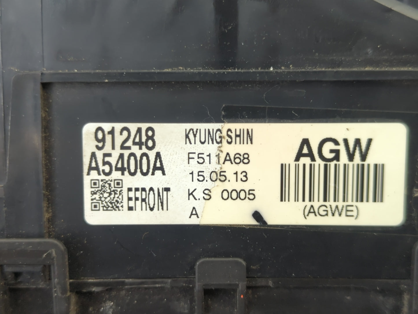 2016-2017 Hyundai Elantra Fusebox Fuse Box Panel Relay Module P/N:91248 A5400A Fits Fits 2016 2017 OEM Used Auto Parts - Oem