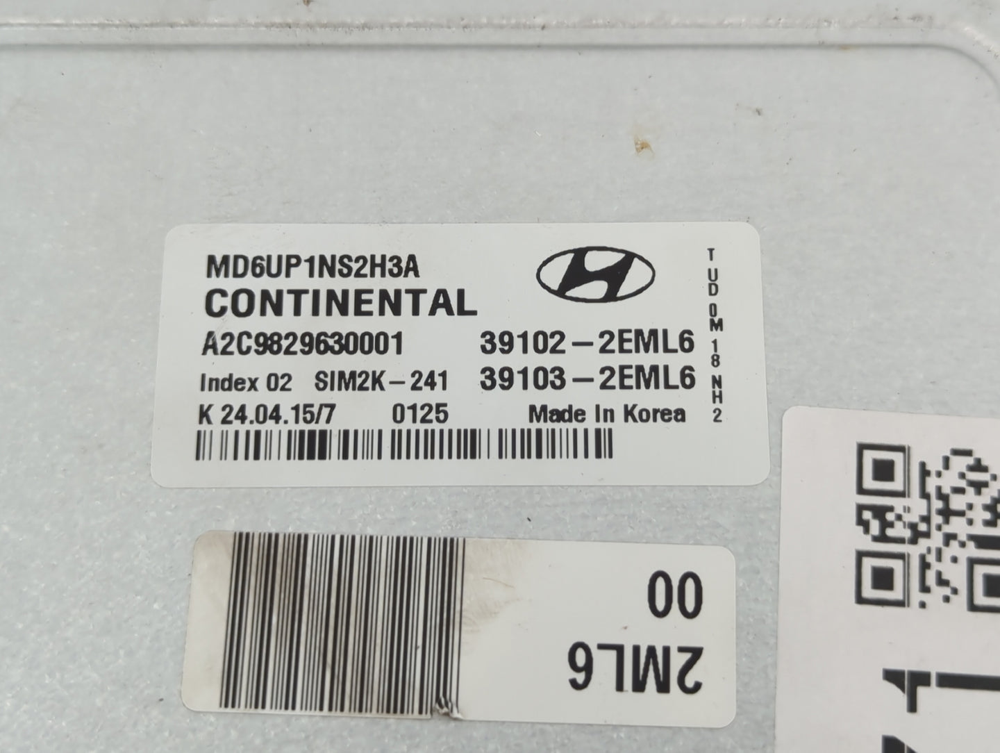 2014-2016 Hyundai Elantra PCM Engine Control Computer ECU ECM PCU OEM P/N:39103-2EML6 39102-2EML6 Fits Fits 2014 2015 2016 O