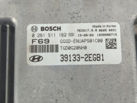 2016-2017 Hyundai Elantra PCM Engine Control Computer ECU ECM PCU OEM P/N:39133-2EGB1 0 261 S11 162 Fits Fits 2016 2017 OEM 
