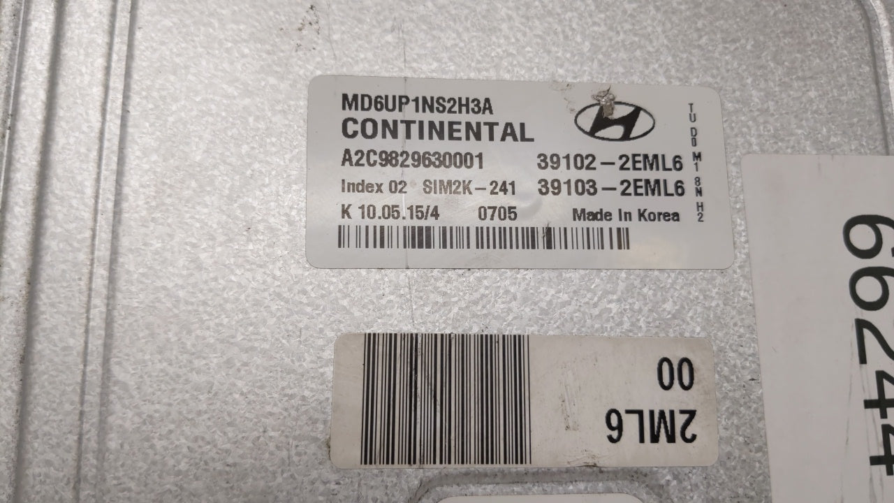 2014-2016 Hyundai Elantra PCM Engine Control Computer ECU ECM PCU OEM P/N:39133-2EGE0 39102-2EML6 39103-2EML6 Fits OEM Used 