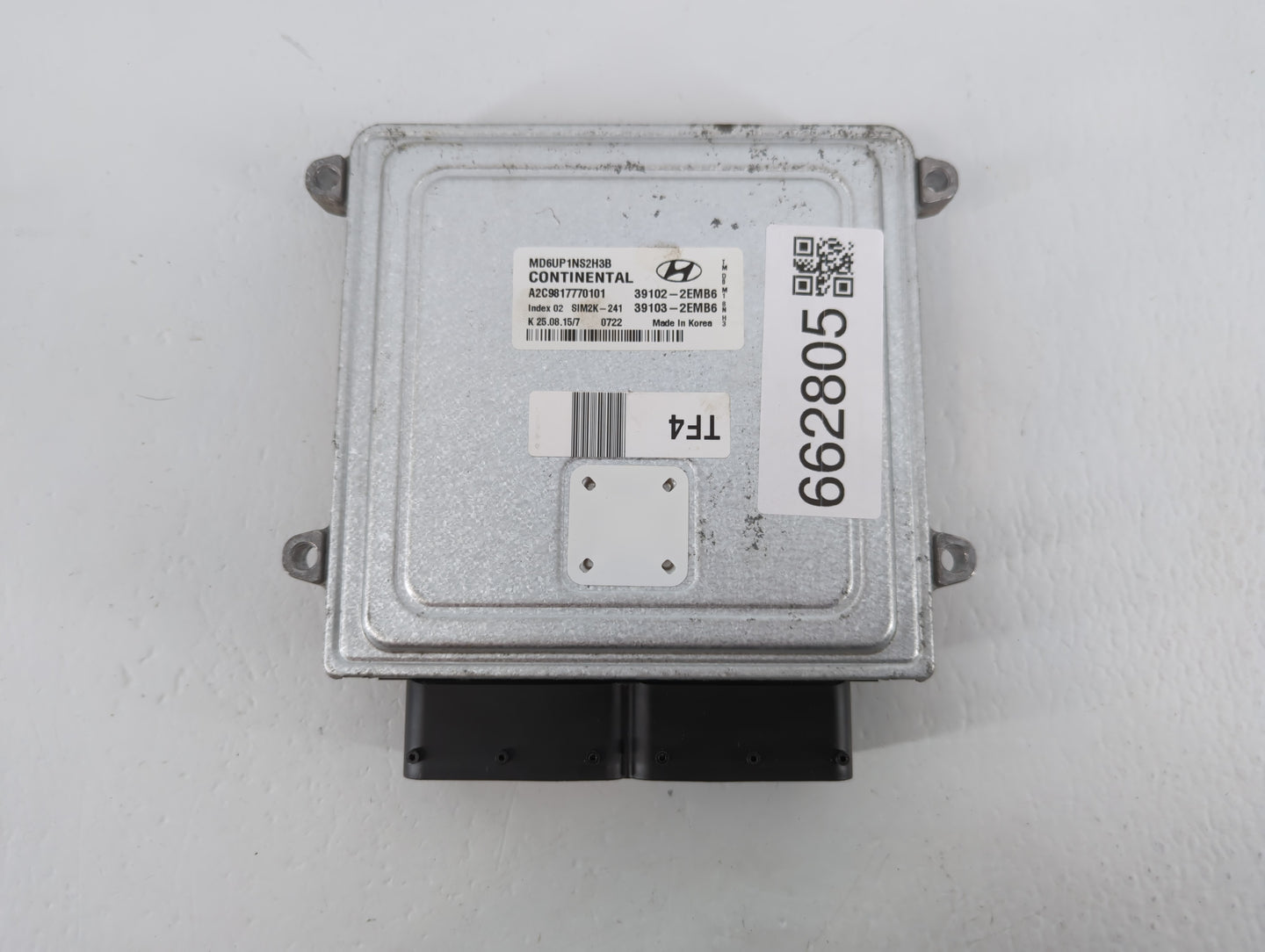 2014-2016 Hyundai Elantra PCM Engine Control Computer ECU ECM PCU OEM P/N:39102-2EMB6 Fits Fits 2014 2015 2016 OEM Used Auto