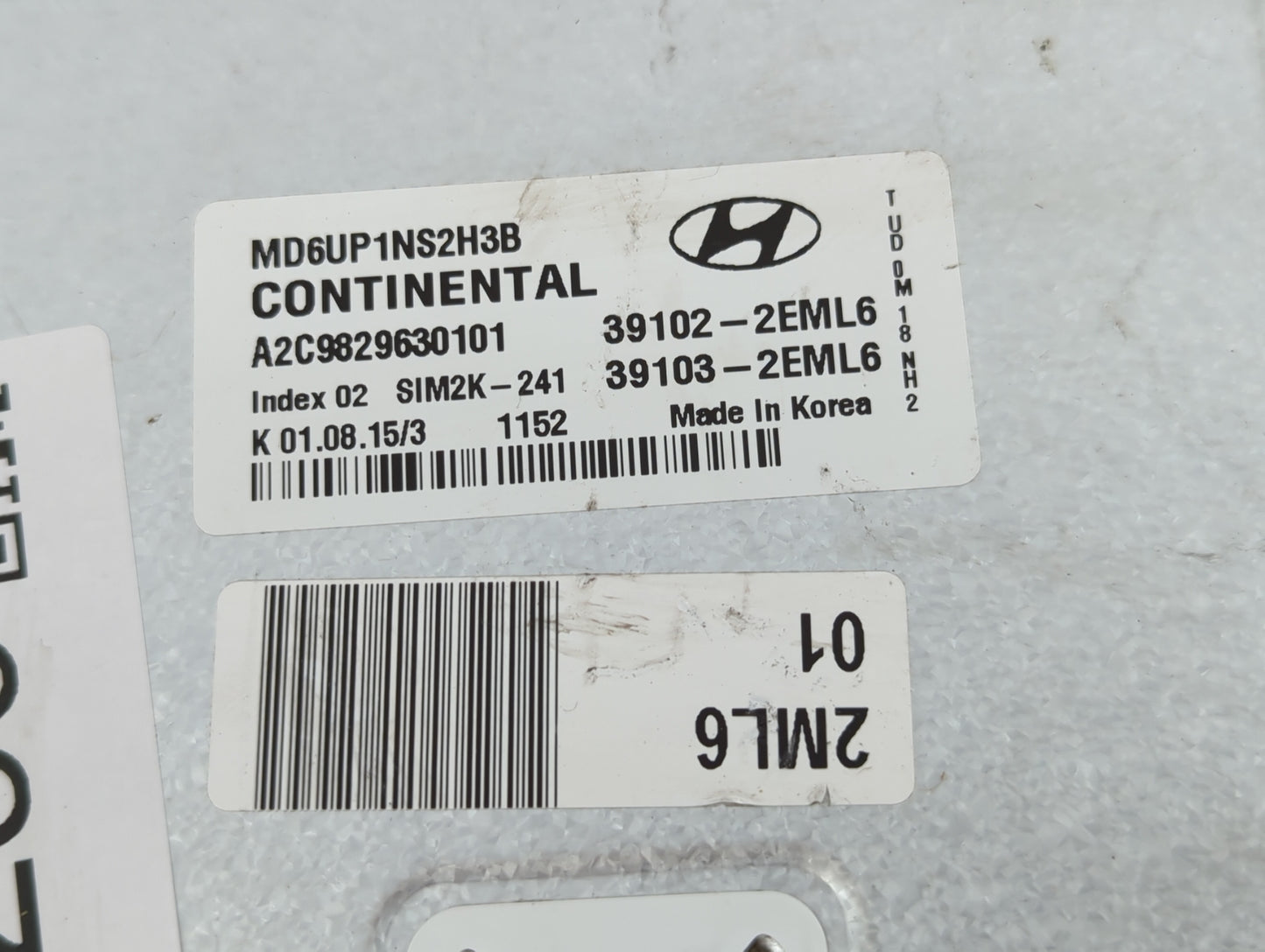 2014-2016 Hyundai Elantra PCM Engine Control Computer ECU ECM PCU OEM P/N:39103-2EML6 39102-2EML6 Fits Fits 2014 2015 2016 O