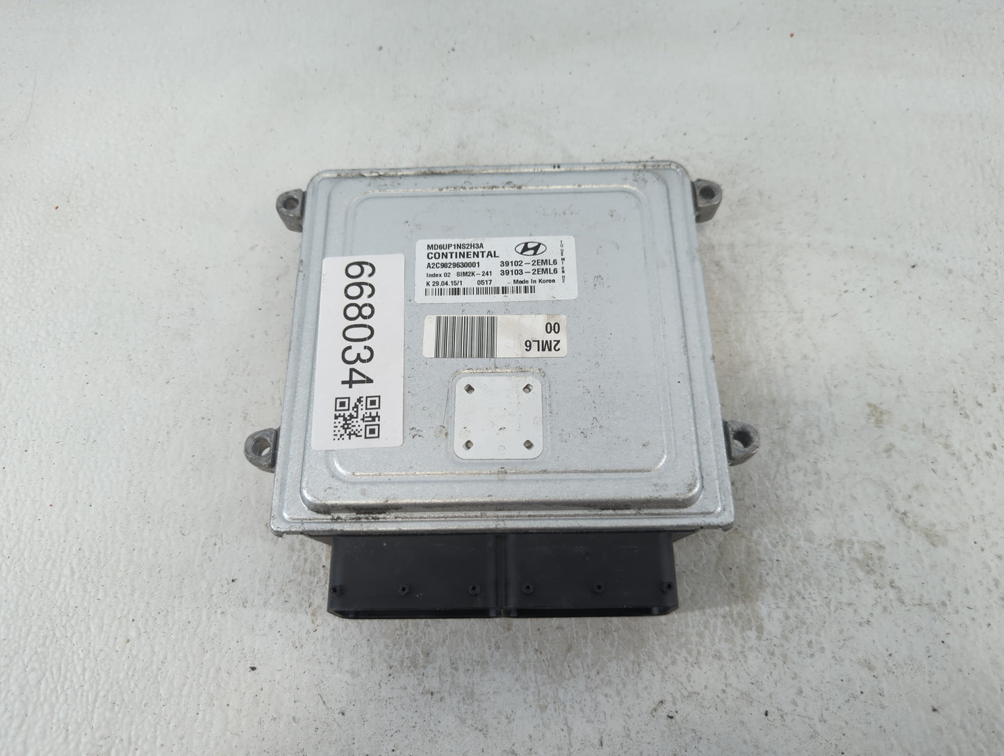 2014-2016 Hyundai Elantra PCM Engine Control Computer ECU ECM PCU OEM P/N:39103-2EM6 39102-2EML6 Fits Fits 2014 2015 2016 OE