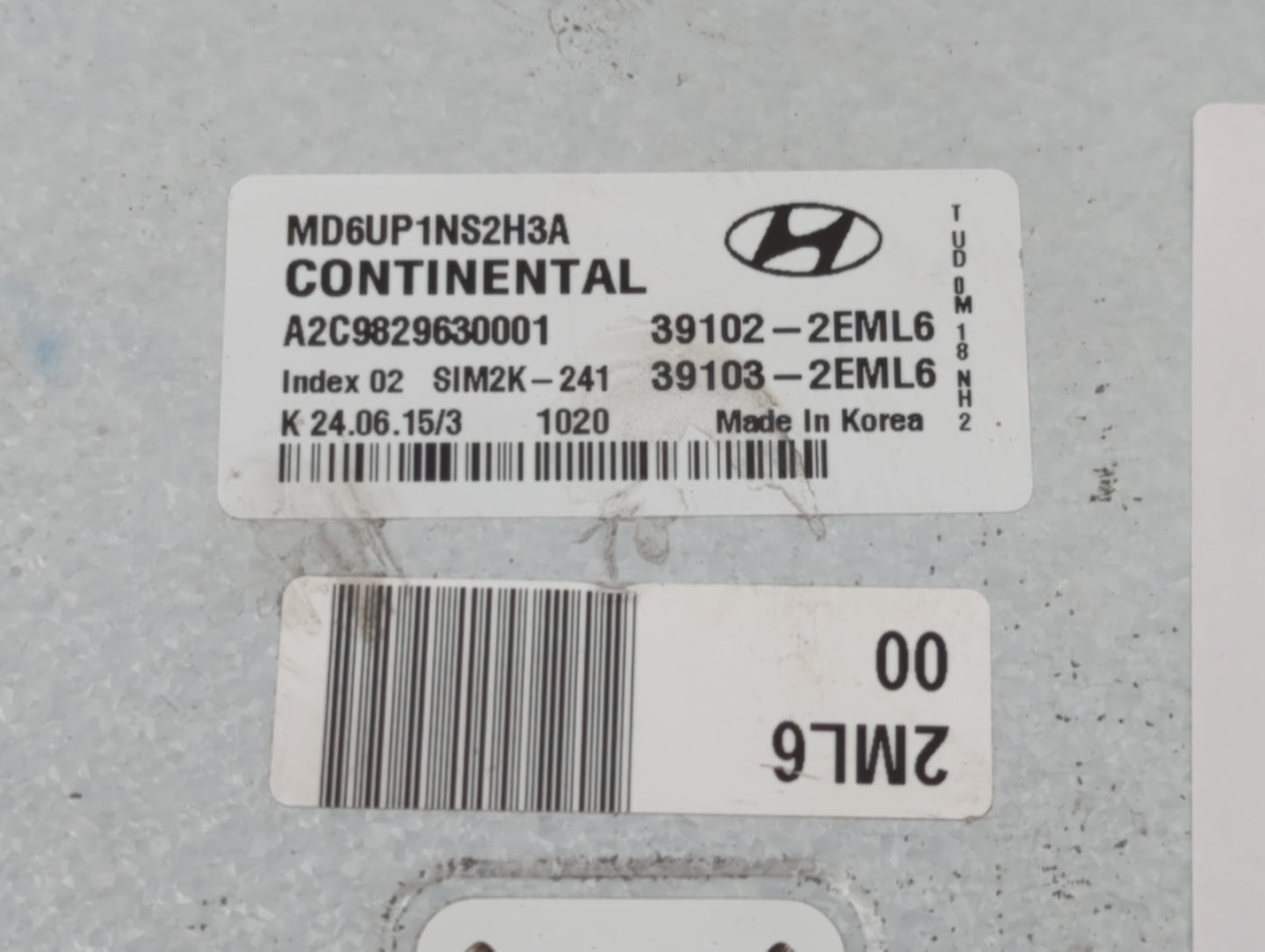 2014-2016 Hyundai Elantra PCM Engine Control Computer ECU ECM PCU OEM P/N:39102-2EML6 Fits Fits 2014 2015 2016 OEM Used Auto