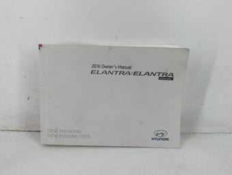 compare product 2016 Hyundai Elantra Owners Manual Book Guide P/N:G3X0-EU54C OEM Used Auto Parts
