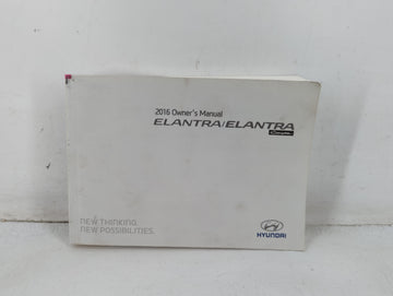 2016 Hyundai Elantra Owners Manual Book Guide P/N:G3X0-EU54C OEM Used Auto Parts - Oemusedautoparts1.com