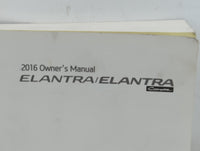 2016 Hyundai Elantra Owners Manual Book Guide P/N:G3X0-EU54C OEM Used Auto Parts - Oemusedautoparts1.com