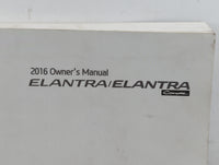 2016 Hyundai Elantra Owners Manual Book Guide P/N:G3X0-EU53B OEM Used Auto Parts - Oemusedautoparts1.com