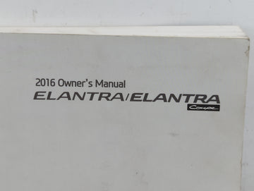 2016 Hyundai Elantra Owners Manual Book Guide P/N:G3X0-EU53B OEM Used Auto Parts