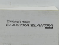 2016 Hyundai Elantra Owners Manual Book Guide P/N:G3X0-EC55C OEM Used Auto Parts - Oemusedautoparts1.com