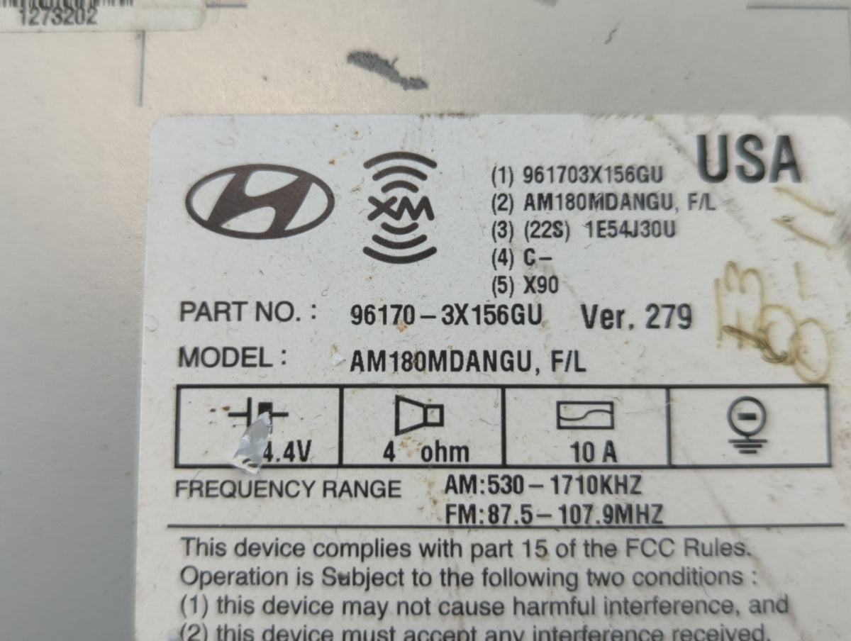 2014-2016 Hyundai Elantra Am Fm Cd Player Radio Receiver 707496 - Oemusedautoparts1.com