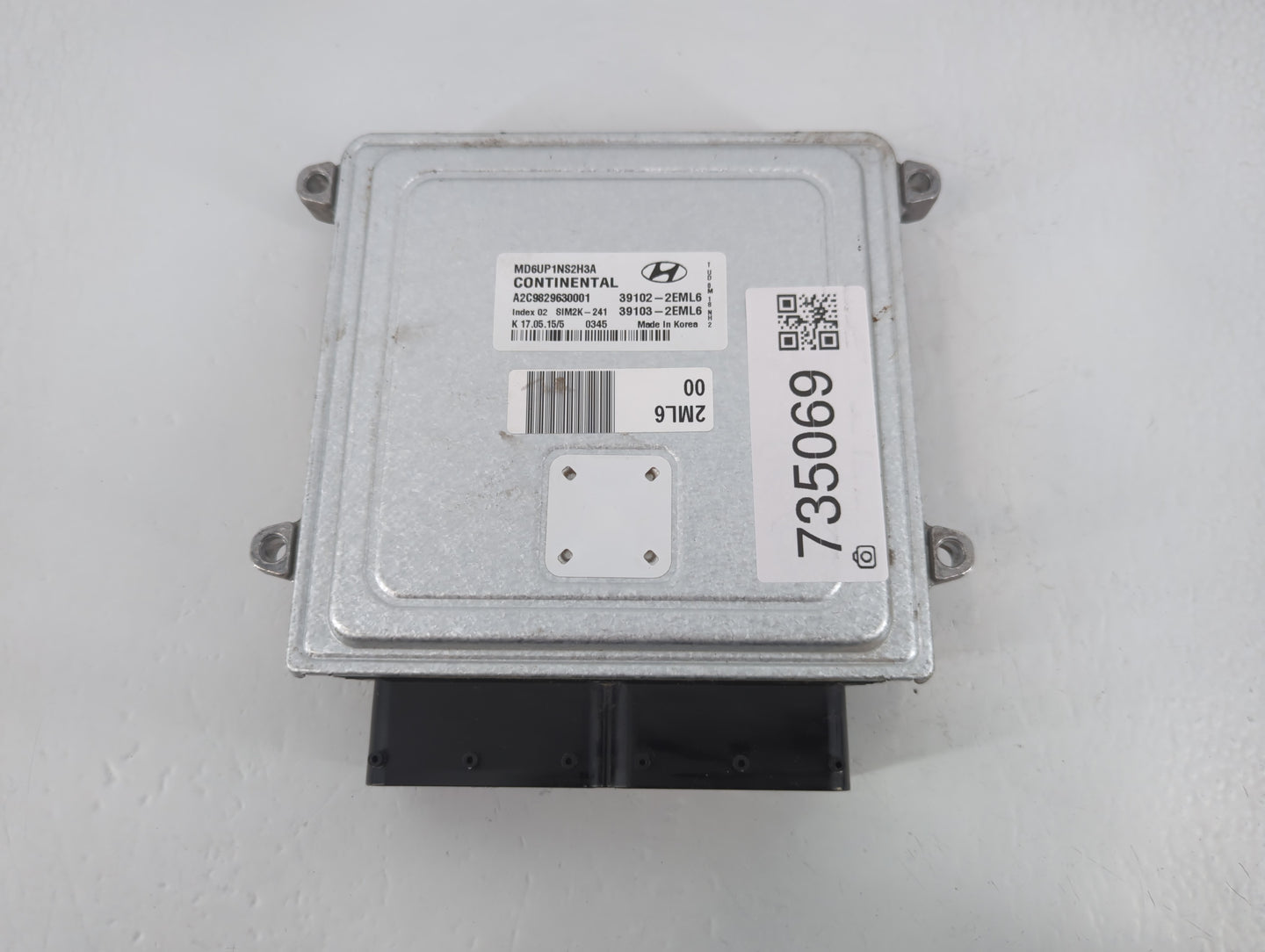 2014-2016 Hyundai Elantra PCM Engine Control Computer ECU ECM PCU OEM P/N:39102-2EML6 Fits Fits 2014 2015 2016 OEM Used Auto