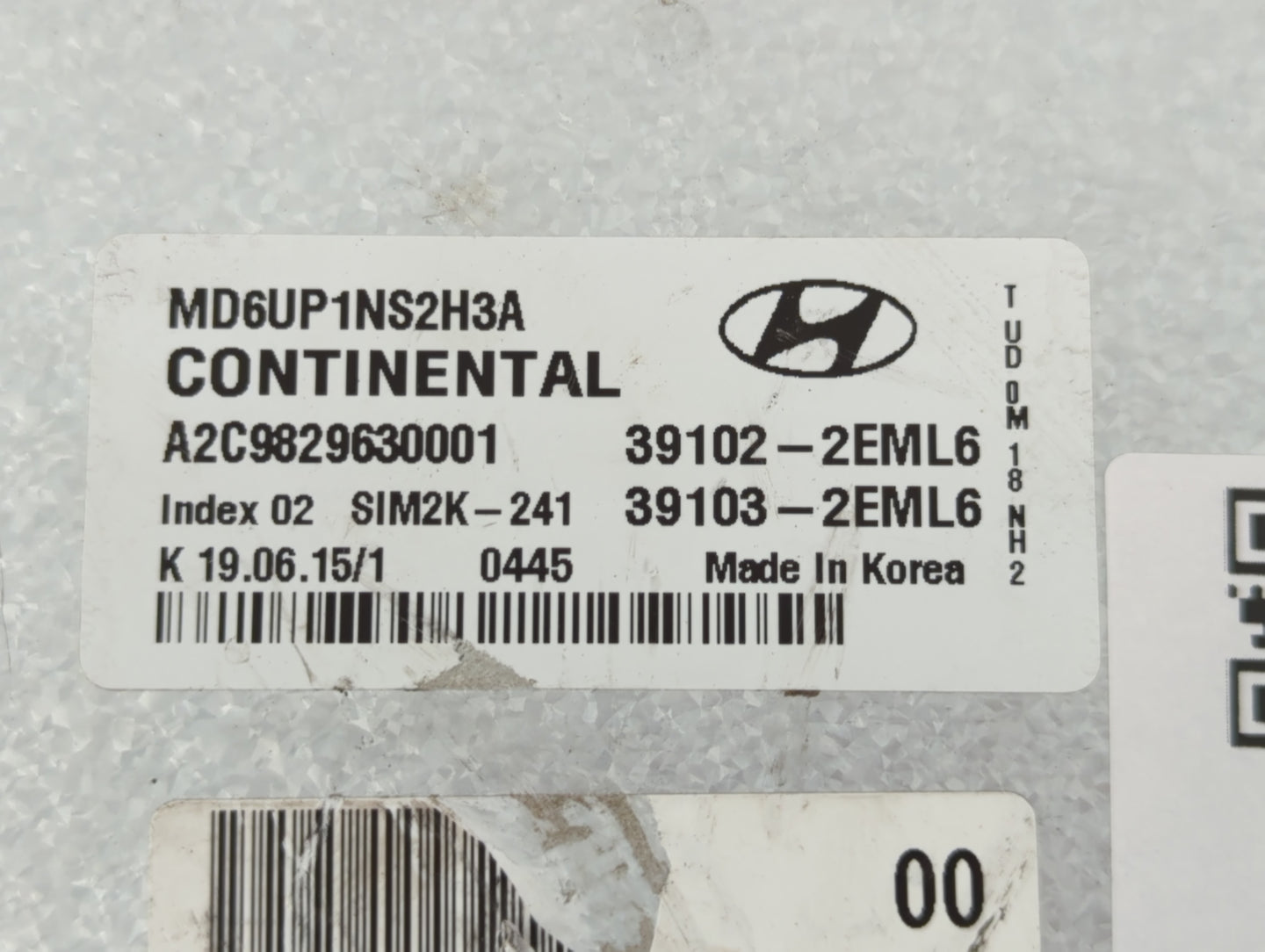2014-2016 Hyundai Elantra PCM Engine Control Computer ECU ECM PCU OEM P/N:39102-2EML6 Fits Fits 2014 2015 2016 OEM Used Auto