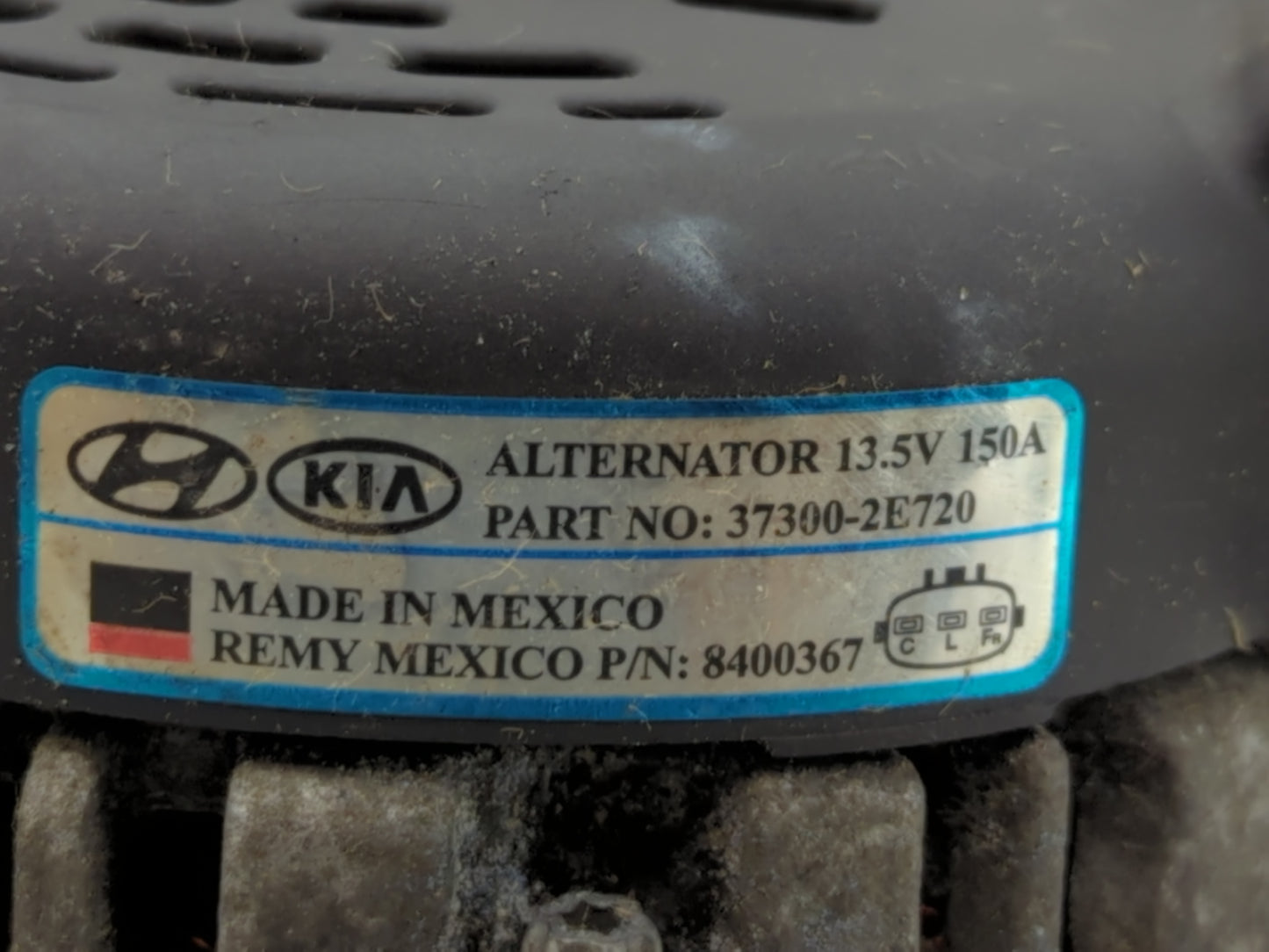 2016 Hyundai Elantra Alternator Replacement Generator Charging Assembly Engine OEM P/N:37300-2E720 Fits OEM Used Auto Parts 