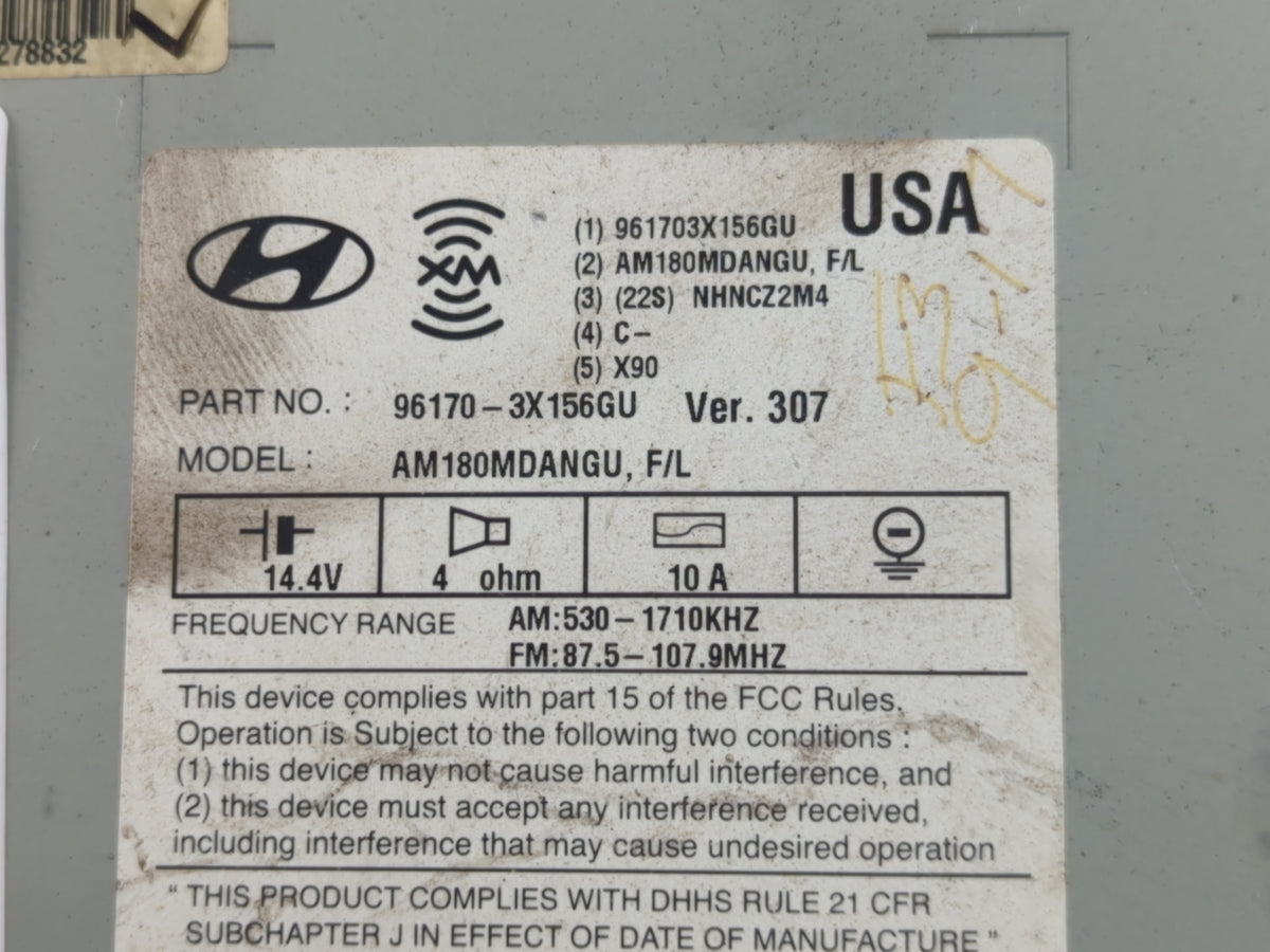 2014-2016 Hyundai Elantra Am Fm Cd Player Radio Receiver 742805 - Oemusedautoparts1.com