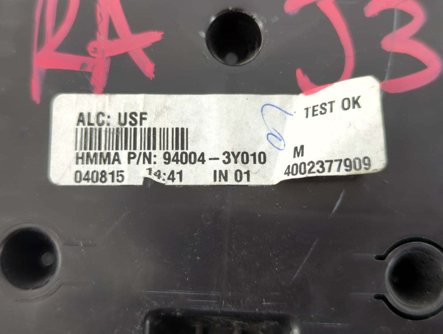 2016-2017 Hyundai Elantra Instrument Cluster Speedometer Gauges P/N:94004-3Y010 Fits Fits 2016 2017 OEM Used Auto Parts - Oe