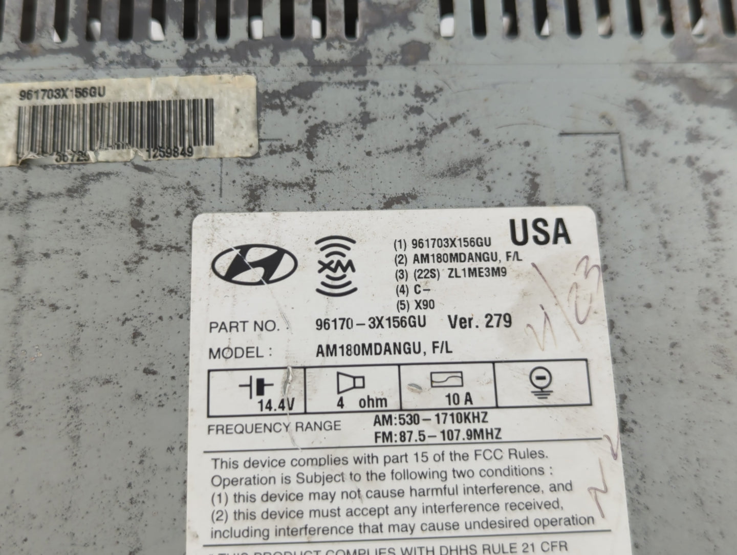 2014-2016 Hyundai Elantra Am Fm Cd Player Radio Receiver - Oemusedautoparts1.com